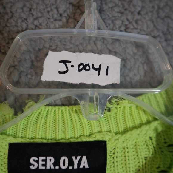 SER.O.YA Women's Green Crop Top Sweater Size S - Picture 7 of 7